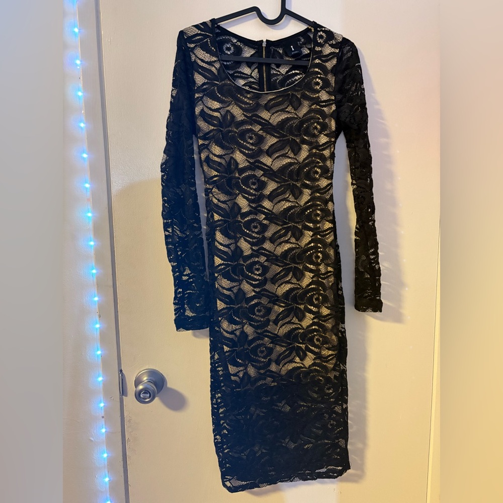 Elegant Black Lace Dress